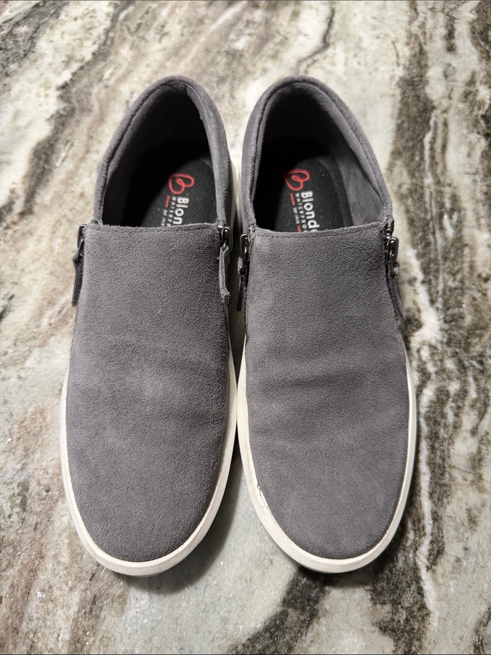 Blondo Gray Suede Slip-On Loafers